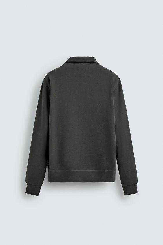 BASIC QUARTER-ZIP SWEATSHIRT